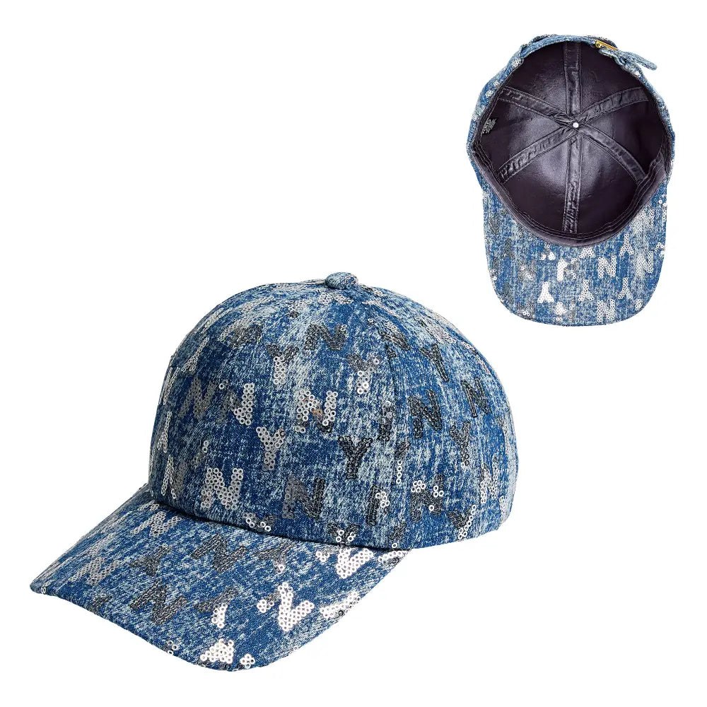 Arria Adjustable Satin Lined Studded Baseball Cap Elevated 2