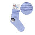 Arria Extra Long Soft Cotton Trendy Slouch Socks Light Blue / 6-8