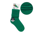 Arria Extra Long Soft Cotton Trendy Slouch Socks Green / 6-8