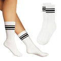 Arria Premium Cushioned Crew Socks - Everyday Cotton Blend White
