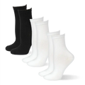 Arria 3?Pack Basic Socks ? Crew & Invisible No?Show White/Black / Crew Socks