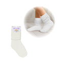 Arria Slouch Socks for Kids (3Y-5Y) ? Extra-Soft, Breathable White