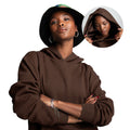 Arria Satin-Lined Hoodie ? Frizz-Free Hair Protection Espresso / X-Large