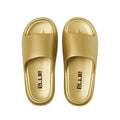 Arria Chrome Cloud Slipper ? Lightweight Cushioned Slides, Anti-Slip, Indoor & Outdoor Gold / L