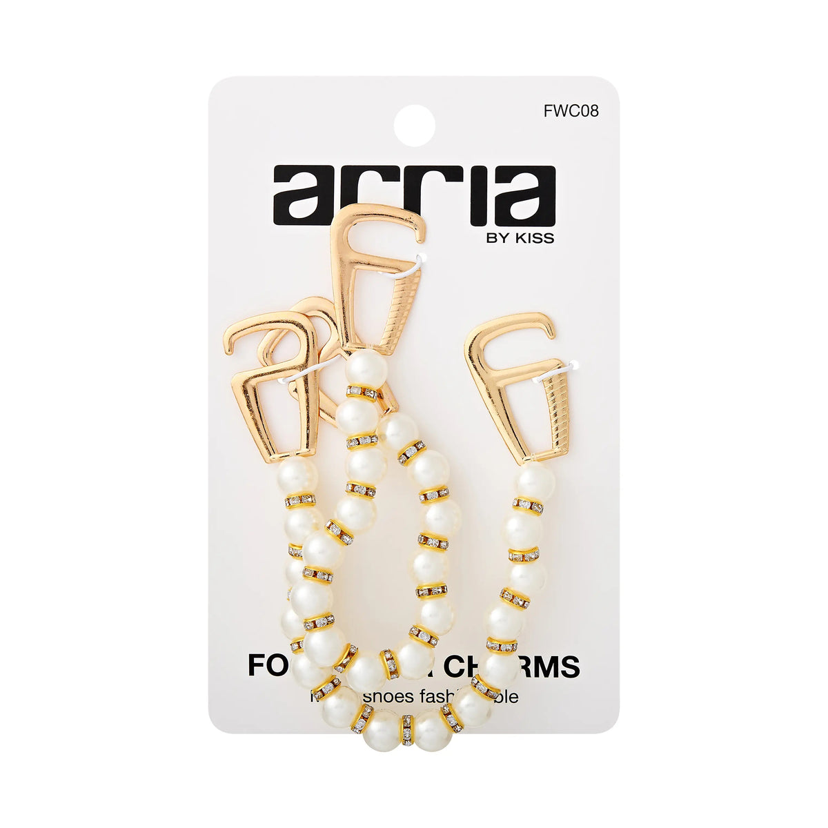 Arria Footwear Charms - Customize Clogs with Style (16 Sets Available)Charming Chain / #8 Pearl Chain