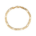 Arria 14K Gold Plated Figaro Chain Bracelet