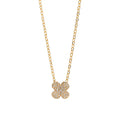 Arria 18K Gold Plated Cubic Zirconia Clover Pendant Necklace
