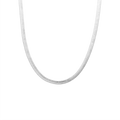 Arria Premium White Gold Snake Herringbone Chain Necklace