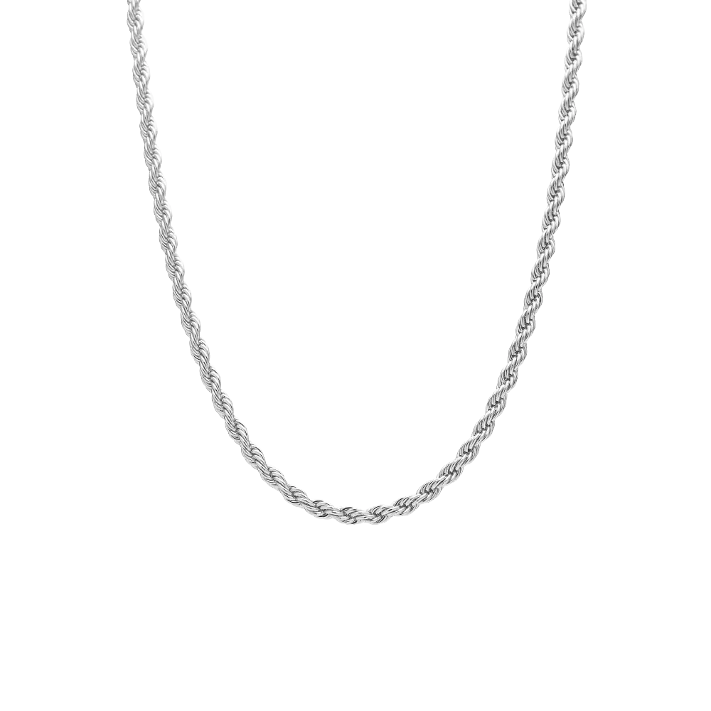 Arria Premium White Gold Rope Chain Necklace