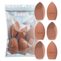 éclat Beauty Blender Makeup Sponge Set - 6pcs Super Soft & Bouncy Applicator Multi-Cut
