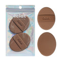 éclat Rubycell Oval Cushion Puff Set 2pcs – Latex Free Foundation & Finger Puffs Mocha