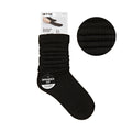 ARRIA Extra Long Soft Cotton Trendy Slouch Socks ? Classic Everyday Neutrals, 80s Retro Heavy Scrunch Black / 6-8