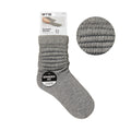 ARRIA Extra Long Soft Cotton Trendy Slouch Socks ? Classic Everyday Neutrals, 80s Retro Heavy Scrunch Gray / 6-8