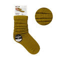 ARRIA Extra Long Soft Cotton Trendy Slouch Socks ? Classic Everyday Neutrals, 80s Retro Heavy Scrunch Olive Green / 6-8