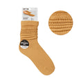 ARRIA Extra Long Soft Cotton Trendy Slouch Socks ? Classic Everyday Neutrals, 80s Retro Heavy Scrunch Brown / 9-11