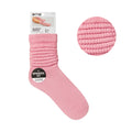 ARRIA Extra Long Soft Cotton Trendy Slouch Socks ? Classic Everyday Neutrals, 80s Retro Heavy Scrunch Pink / 9-11