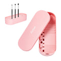 éclat 4-in-1 Makeup Brush Cleaner Mat & Organizer Case - Portable Deep Cleaning Bowl, Drying Rack & Cosmetic Tool Storage for Brushes, Sponges & Puffs Pink